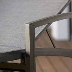 Stern Kari Gartenliege Aluminium/Textilene Schwarz Matt/Leinen Grau -Garten Und Außenbereich stern kari rollliege aluminium textilene 1453851 4