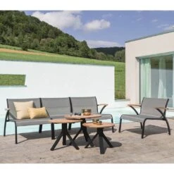 Stern Laris Lounge Endmodul Aluminium/Textilene Schwarz Matt/Leinen Grau 7 Stern Laris Lounge Endmodul Aluminium/Textilene Schwarz Matt/Leinen Grau -Garten Und Außenbereich stern laris endmodul links aluminium textilene 1363079 3