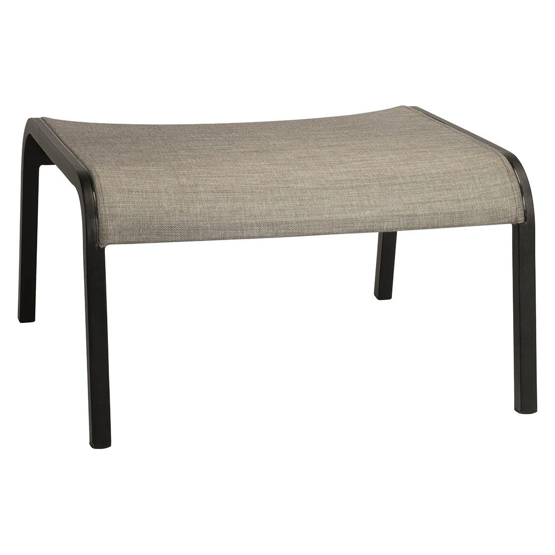 Stern Laris Lounge Hocker Aluminium/Textilene Schwarz Matt/Leinen Grau 4 Stern Laris Lounge Hocker Aluminium/Textilene Schwarz Matt/Leinen Grau – Bild 2