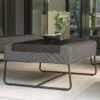 Stern Mia Lounge Hocker Edelstahl/Outdoorstoff Schwarz/Seidenschwarz