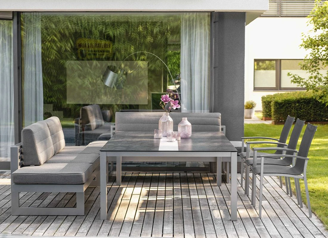 Stern New Holly Dininglounge Aluminium/Polyacryl Graphit/Schiefergrau 3 Stern New Holly Dininglounge Aluminium/Polyacryl Graphit/Schiefergrau