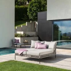 Stern Odea Doppelliege Aluminium/Rope/Outdoorstoff Schwarz Matt/Salt -Garten Und Außenbereich stern odea doppelliege aluminium rope outdoorstoff 1453994 6