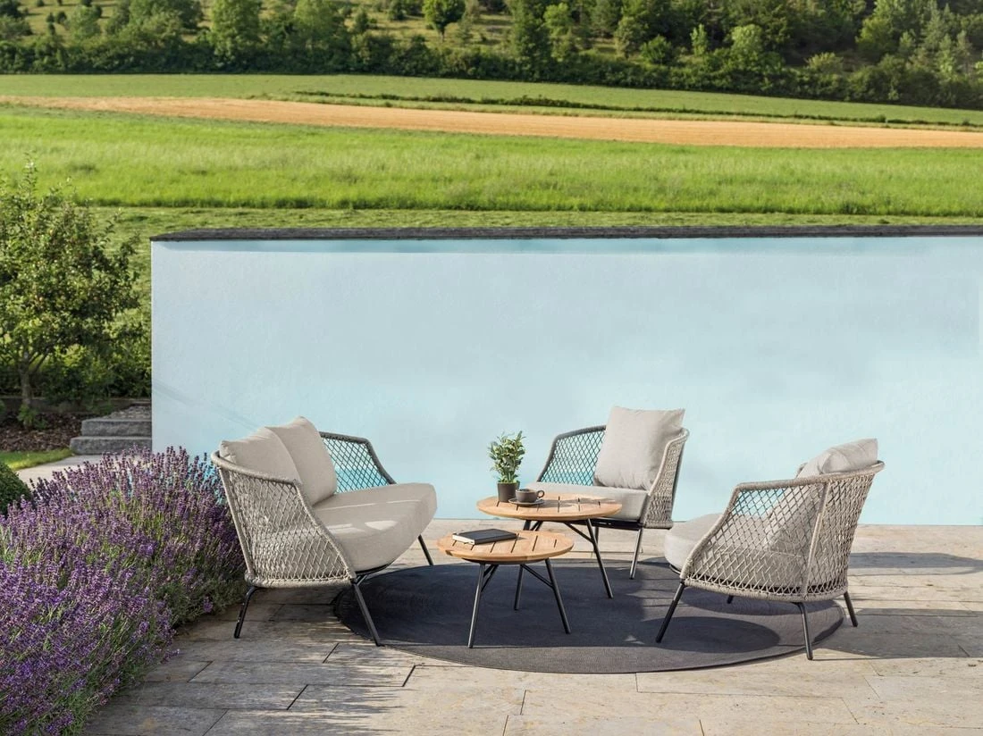 Stern Odea Loungeset 5-tlg. Mit Tisch Ø55 + 65cm Schwarz Matt/Natur 3 Stern Odea Loungeset 5-tlg. Mit Tisch Ø55 + 65cm Schwarz Matt/Natur