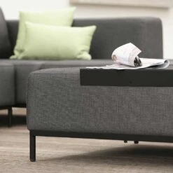 Stern Taavi Hocker Aluminium/Outdoorstoff Schwarz Matt/Seidenschwarz -Garten Und Außenbereich stern taavi hocker aluminium outdoorstoff 1362815 4