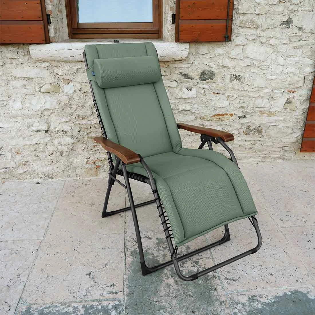 Sungörl Oasi Daydreamer XL Relaxliege Aluminium/Textilene Moosgrün 4 Sungörl Oasi Daydreamer XL Relaxliege Aluminium/Textilene Moosgrün – Bild 2