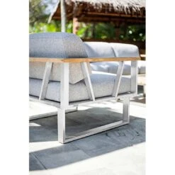 Zebra Belvedere Gartensofa Edelstahl/Olefin Edelstahl/Grau -Garten Und Außenbereich zebra belvedere 3 sitzersofa edelstahl olefin 3