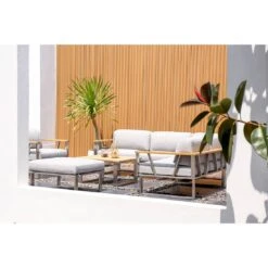 Zebra Belvedere Hocker Edelstahl/Olefin Edelstahl/Grau -Garten Und Außenbereich zebra belvedere hocker edelstahl 4