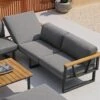 Zebra Belvedere Gartensofa Edelstahl/Tuvatextil Graphit/Tweed Grey -Garten Und Außenbereich zebra belverde 3 sitzersofa edelstahl tuvatextil 1366874 1