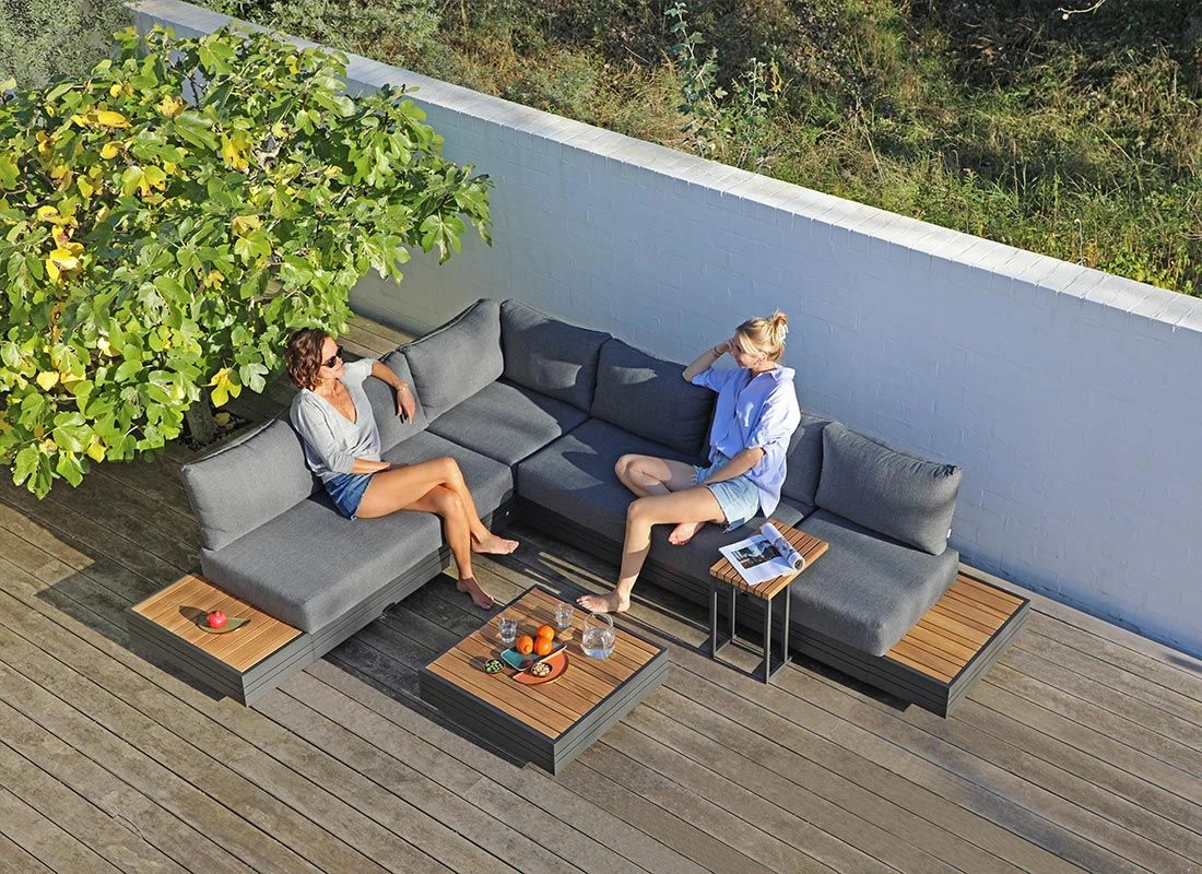 Zebra Cubo Ecklounge 3-tlg. Aluminium/Olefin Graphit/Dunkelgrau 3 Zebra Cubo Ecklounge 3-tlg. Aluminium/Olefin Graphit/Dunkelgrau