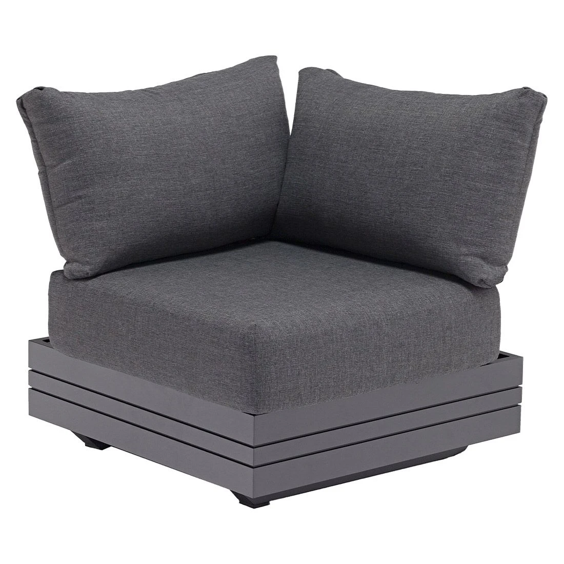 Zebra Cubo Ecklounge 3-tlg. Aluminium/Olefin Graphit/Dunkelgrau 6 Zebra Cubo Ecklounge 3-tlg. Aluminium/Olefin Graphit/Dunkelgrau – Bild 4