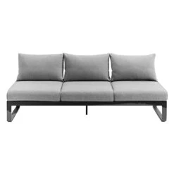 Zebra Fly Loungeset 3-tlg. Aluminium/Teak/Olefin Graphit -Garten Und Außenbereich zebra fly loungeset 3 tlg aluminium teak olefin 1374398 3