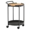 Zebra Trolley Beistelltisch 45x51,3cm Aluminium/Teak Graphit/Teak -Garten Und Außenbereich zebra trolley beistelltisch 45x51 3cm aluminium teak 1383506 1